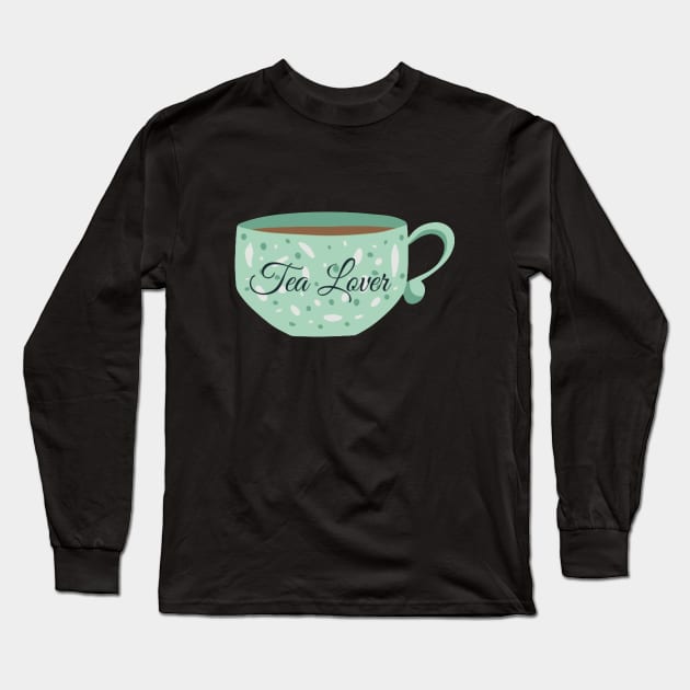 Tea Lover Long Sleeve T-Shirt by Honu Art Studio